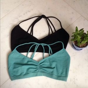 Pair of Free People strappy bralettes size M/L